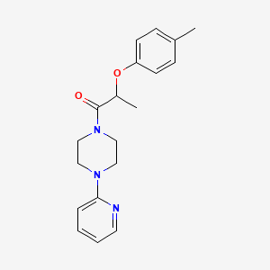 molecular formula C19H23N3O2 B5387478 1-[2-(4-methylphenoxy)propanoyl]-4-(2-pyridinyl)piperazine 