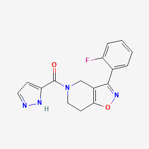 3-(2-fluorophenyl)-5-(1H-pyrazol-3-ylcarbonyl)-4,5,6,7-tetrahydroisoxazolo[4,5-c]pyridine