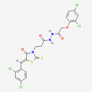 3-[5-(2,4-dichlorobenzylidene)-4-oxo-2-thioxo-1,3-thiazolidin-3-yl]-N'-[(2,4-dichlorophenoxy)acetyl]propanohydrazide