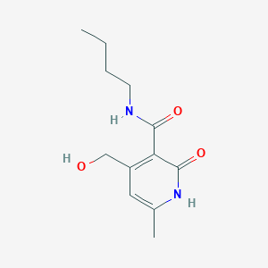 molecular formula C12H18N2O3 B5387530 N-butyl-4-(hydroxymethyl)-6-methyl-2-oxo-1,2-dihydropyridine-3-carboxamide 