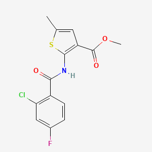 methyl 2-[(2-chloro-4-fluorobenzoyl)amino]-5-methyl-3-thiophenecarboxylate