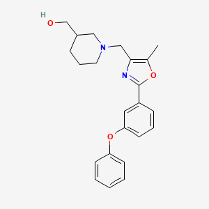 (1-{[5-methyl-2-(3-phenoxyphenyl)-1,3-oxazol-4-yl]methyl}piperidin-3-yl)methanol