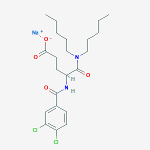 molecular formula C22H31Cl2N2NaO4 B053876 洛格鲁米钠 CAS No. 1021868-76-7