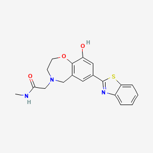 molecular formula C19H19N3O3S B5387601 2-[7-(1,3-benzothiazol-2-yl)-9-hydroxy-2,3-dihydro-1,4-benzoxazepin-4(5H)-yl]-N-methylacetamide 