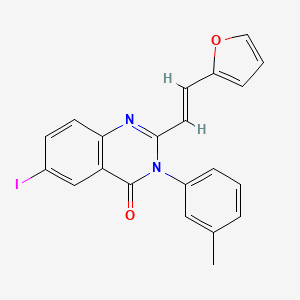 molecular formula C21H15IN2O2 B5387602 2-[2-(2-furyl)vinyl]-6-iodo-3-(3-methylphenyl)-4(3H)-quinazolinone 