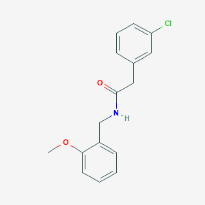 molecular formula C16H16ClNO2 B5387608 2-(3-chlorophenyl)-N-(2-methoxybenzyl)acetamide 