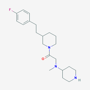 molecular formula C21H32FN3O B5387741 N-(2-{3-[2-(4-fluorophenyl)ethyl]-1-piperidinyl}-2-oxoethyl)-N-methyl-4-piperidinamine dihydrochloride 