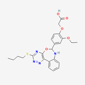 2-{4-[3-(Butylsulfanyl)-6,7-dihydro[1,2,4]triazino[5,6-D][3,1]benzoxazepin-6-YL]-2-ethoxyphenoxy}acetic acid