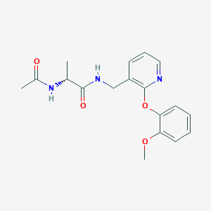 N~2~-acetyl-N~1~-{[2-(2-methoxyphenoxy)pyridin-3-yl]methyl}-D-alaninamide