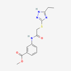 methyl 3-({[(5-ethyl-4H-1,2,4-triazol-3-yl)thio]acetyl}amino)benzoate