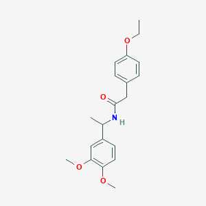 molecular formula C20H25NO4 B5387775 N-[1-(3,4-dimethoxyphenyl)ethyl]-2-(4-ethoxyphenyl)acetamide 