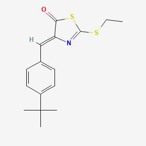 molecular formula C16H19NOS2 B5387778 4-(4-tert-butylbenzylidene)-2-(ethylthio)-1,3-thiazol-5(4H)-one 