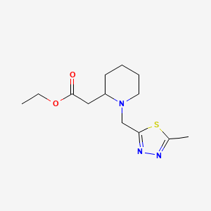 molecular formula C13H21N3O2S B5387784 ethyl {1-[(5-methyl-1,3,4-thiadiazol-2-yl)methyl]-2-piperidinyl}acetate 