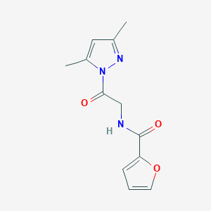 molecular formula C12H13N3O3 B5387788 N-[2-(3,5-dimethyl-1H-pyrazol-1-yl)-2-oxoethyl]-2-furamide 