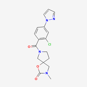 7-[2-chloro-4-(1H-pyrazol-1-yl)benzoyl]-3-methyl-1-oxa-3,7-diazaspiro[4.4]nonan-2-one