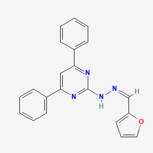 N-[(Z)-furan-2-ylmethylideneamino]-4,6-diphenylpyrimidin-2-amine