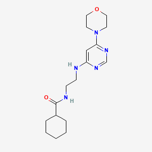 N-(2-{[6-(4-morpholinyl)-4-pyrimidinyl]amino}ethyl)cyclohexanecarboxamide