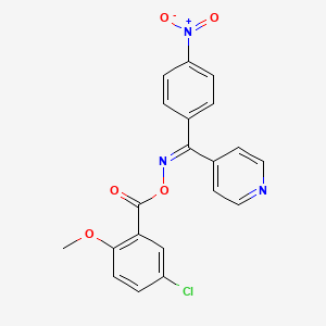 molecular formula C20H14ClN3O5 B5387854 [(Z)-[(4-nitrophenyl)-pyridin-4-ylmethylidene]amino] 5-chloro-2-methoxybenzoate 