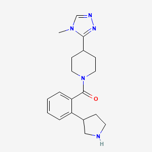 4-(4-methyl-4H-1,2,4-triazol-3-yl)-1-[2-(3-pyrrolidinyl)benzoyl]piperidine hydrochloride