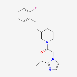 1-[(2-ethyl-1H-imidazol-1-yl)acetyl]-3-[2-(2-fluorophenyl)ethyl]piperidine