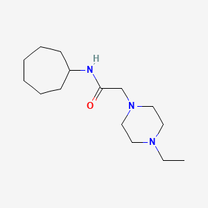 molecular formula C15H29N3O B5387925 N-cycloheptyl-2-(4-ethylpiperazin-1-yl)acetamide 