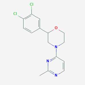 molecular formula C15H15Cl2N3O B5387942 2-(3,4-dichlorophenyl)-4-(2-methylpyrimidin-4-yl)morpholine 