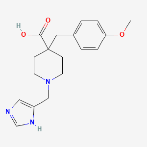 molecular formula C18H23N3O3 B5387970 1-(1H-imidazol-4-ylmethyl)-4-(4-methoxybenzyl)piperidine-4-carboxylic acid 