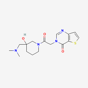 3-(2-{3-[(dimethylamino)methyl]-3-hydroxy-1-piperidinyl}-2-oxoethyl)thieno[3,2-d]pyrimidin-4(3H)-one