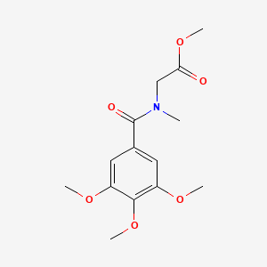 molecular formula C14H19NO6 B5387978 Methyl 2-[methyl-(3,4,5-trimethoxybenzoyl)amino]acetate 