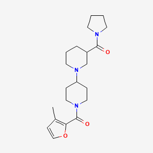 molecular formula C21H31N3O3 B5387996 1'-(3-methyl-2-furoyl)-3-(pyrrolidin-1-ylcarbonyl)-1,4'-bipiperidine 