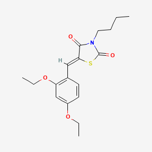 molecular formula C18H23NO4S B5388004 3-butyl-5-(2,4-diethoxybenzylidene)-1,3-thiazolidine-2,4-dione 