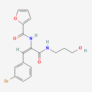 N-(2-(3-bromophenyl)-1-{[(3-hydroxypropyl)amino]carbonyl}vinyl)-2-furamide