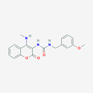 molecular formula C19H19N3O4 B5388046 N-(3-methoxybenzyl)-N'-[4-(methylamino)-2-oxo-2H-chromen-3-yl]urea 