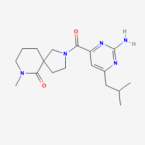 2-[(2-amino-6-isobutylpyrimidin-4-yl)carbonyl]-7-methyl-2,7-diazaspiro[4.5]decan-6-one