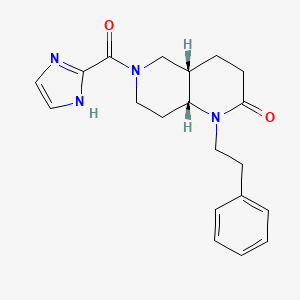 molecular formula C20H24N4O2 B5388053 (4aS*,8aR*)-6-(1H-imidazol-2-ylcarbonyl)-1-(2-phenylethyl)octahydro-1,6-naphthyridin-2(1H)-one 