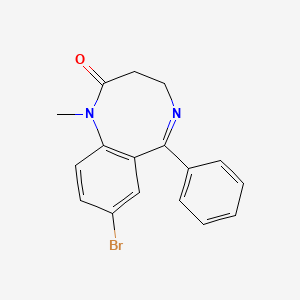 molecular formula C17H15BrN2O B5388056 1,5-Benzodiazocin-2(1H)-one, 8-bromo-3,4-dihydro-1-methyl-6-phenyl- CAS No. 63563-58-6