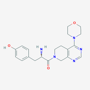 molecular formula C20H25N5O3 B5388064 4-[(2S)-2-amino-3-(4-morpholin-4-yl-5,8-dihydropyrido[3,4-d]pyrimidin-7(6H)-yl)-3-oxopropyl]phenol 