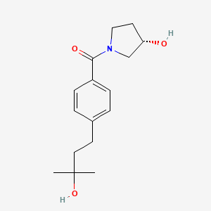 (3S)-1-[4-(3-hydroxy-3-methylbutyl)benzoyl]-3-pyrrolidinol