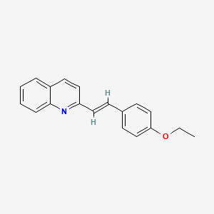 molecular formula C19H17NO B5388074 2-[(E)-2-(4-ethoxyphenyl)ethenyl]quinoline 