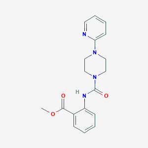 molecular formula C18H20N4O3 B5388135 METHYL 2-({[4-(2-PYRIDYL)PIPERAZINO]CARBONYL}AMINO)BENZOATE 