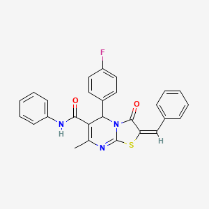 2-benzylidene-5-(4-fluorophenyl)-7-methyl-3-oxo-N-phenyl-2,3-dihydro-5H-[1,3]thiazolo[3,2-a]pyrimidine-6-carboxamide