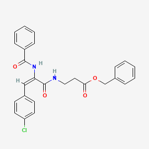 benzyl 3-[[(E)-2-benzamido-3-(4-chlorophenyl)prop-2-enoyl]amino]propanoate