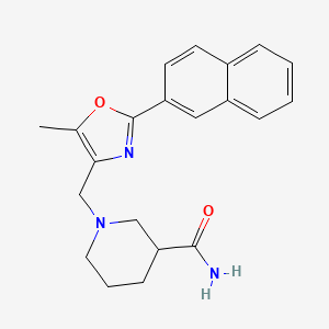 1-{[5-methyl-2-(2-naphthyl)-1,3-oxazol-4-yl]methyl}piperidine-3-carboxamide