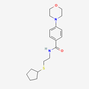 N-[2-(cyclopentylthio)ethyl]-4-(4-morpholinyl)benzamide