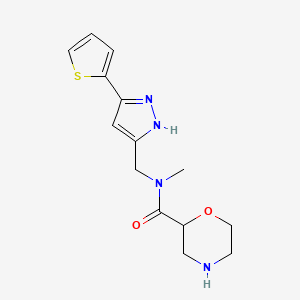 N-methyl-N-{[3-(2-thienyl)-1H-pyrazol-5-yl]methyl}-2-morpholinecarboxamide hydrochloride