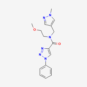 N-(2-methoxyethyl)-N-[(1-methyl-1H-pyrazol-4-yl)methyl]-1-phenyl-1H-1,2,3-triazole-4-carboxamide