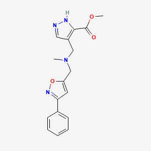 methyl 4-({methyl[(3-phenyl-5-isoxazolyl)methyl]amino}methyl)-1H-pyrazole-3-carboxylate