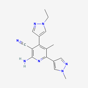 2-amino-4-(1-ethyl-1H-pyrazol-4-yl)-5-methyl-6-(1-methyl-1H-pyrazol-4-yl)nicotinonitrile