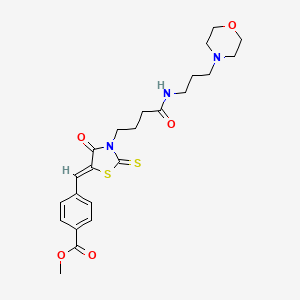 methyl 4-{[3-(4-{[3-(4-morpholinyl)propyl]amino}-4-oxobutyl)-4-oxo-2-thioxo-1,3-thiazolidin-5-ylidene]methyl}benzoate