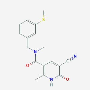 5-cyano-N,2-dimethyl-N-[3-(methylthio)benzyl]-6-oxo-1,6-dihydropyridine-3-carboxamide